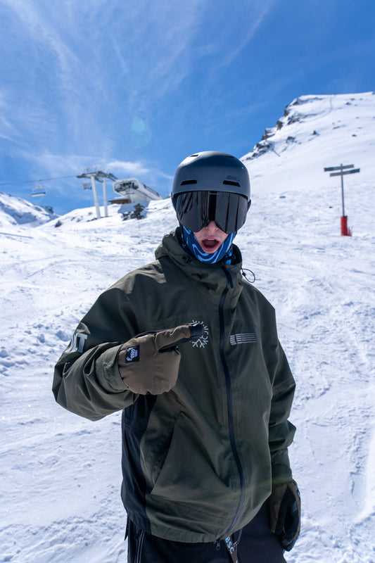 Alpine Hunters Ski Goggles Black Lens Blackout