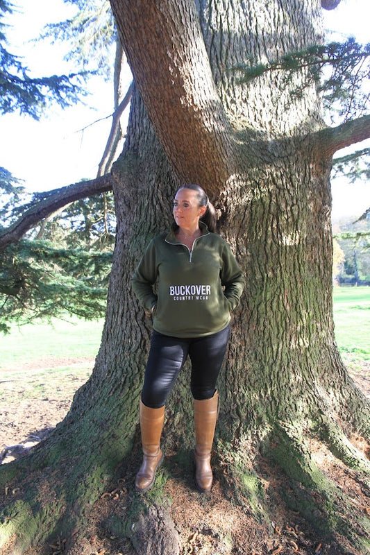 Clifton Khaki Quarter Zip w Pockets