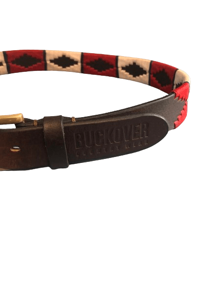 Buckover Country Polo Belt Red & White 