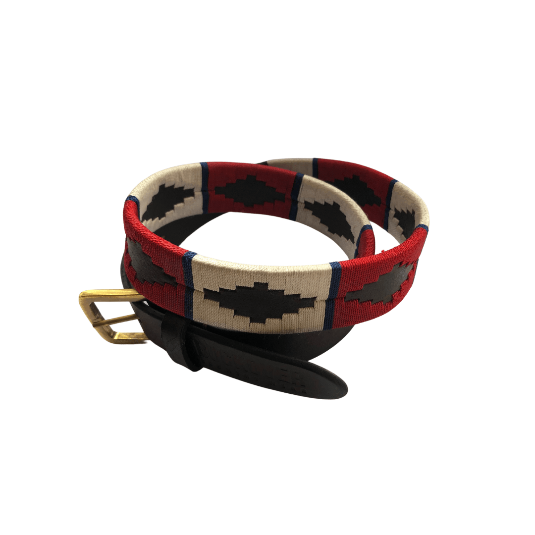 Buckover Country Polo belt Red and white