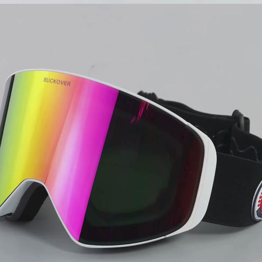 Alpine Hunters Ski Goggles White Lens Rogue