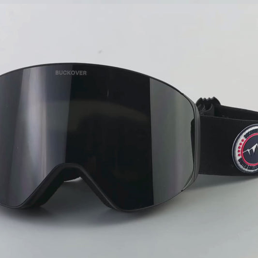 Alpine Hunters Ski Goggles White Lens Blackout